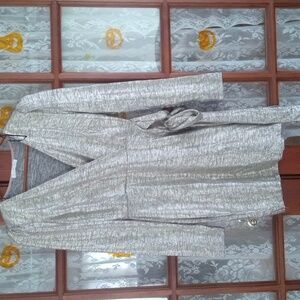 Karlie Silver Wrap Mini Dress